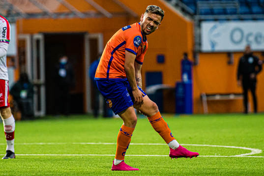 Niklas Fernando Nygaard Castro of Aalesund in pain