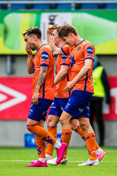 Kristoffer Ødemarksbakken of Aalesund celebrates