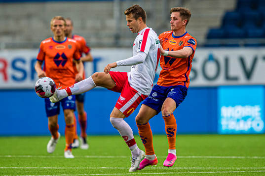 Olav Øby of Fredrikstad and Simen Bolkan Nordli of Aalesund