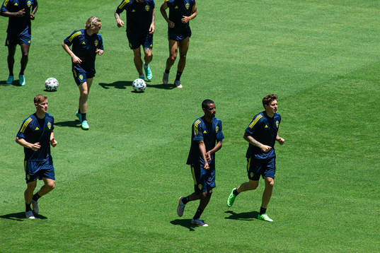 Emil Krafth, Alexander Isak and Victor Nilsson Lindelöf of