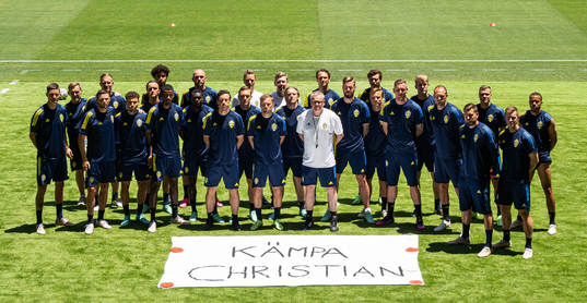 In this handout photo from the Swedish Football Association