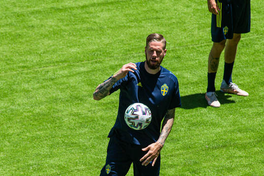 Pontus Jansson of the Swedish national football team at a