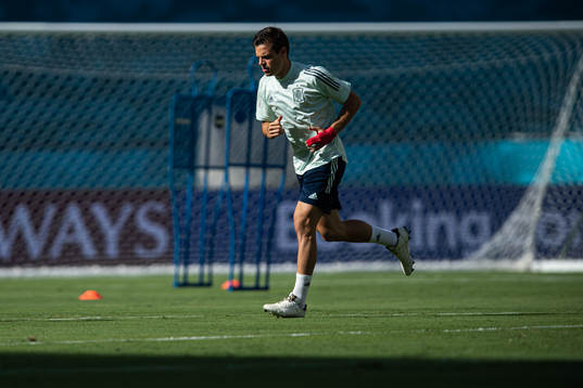 Cesar Azpilicueta of the Spanish national football team at