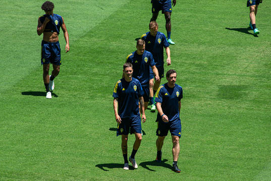 Mikael Lustig and Gustav Svensson of the Swedish national