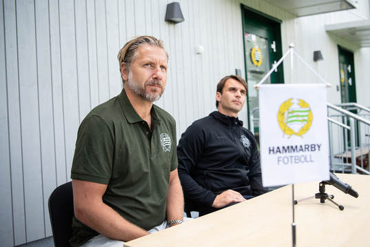 Jesper Jansson, sportchef, och Milos Milojevic, tränare