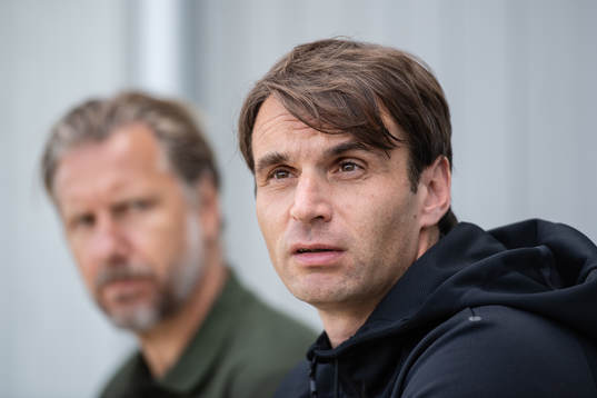 Jesper Jansson, sportchef, och Milos Milojevic, tränare