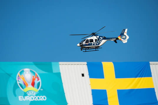 A police helicopter