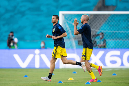 Marcus Berg and Marcus Danielson of Sweden