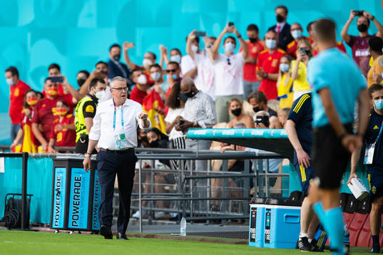 head coach Janne Andersson of Sweden