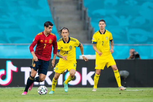 Alvaro Morata Álvaro Morata of Spain and Kristoffer Olsson