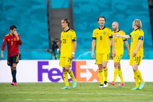 Kristoffer Olsson, Albin Ekdal  and Emil Forsberg of Sweden
