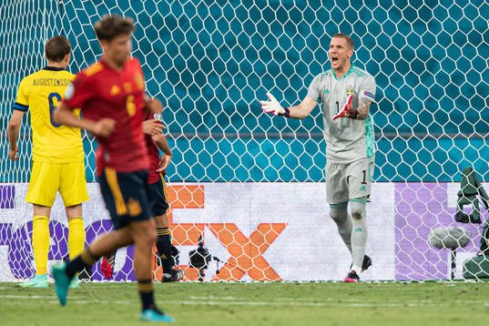 during the UEFA Euro 2020 Football Championship match
