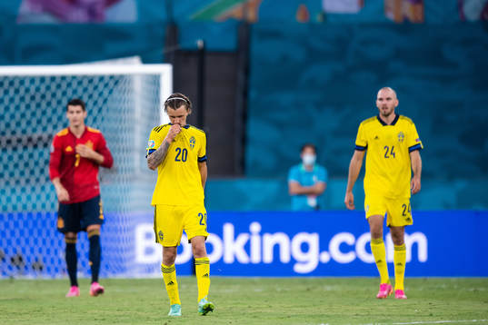 Kristoffer Olsson of Sweden looks dejected