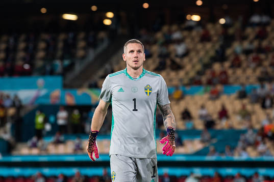 goalkeeper Robin Olsen of Sweden