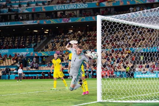 goalkeeper Robin Olsen of Sweden