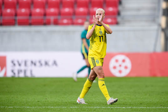 Caroline Seger of Sweden is being substituted