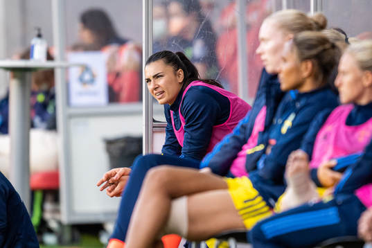 goalkeeper Zecira Musovic of Sweden