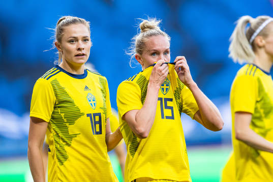 Fridolina Rolfö and Julia Roddar of Sweden
