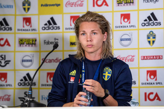 goalkeeper Jennifer Falk of Sweden