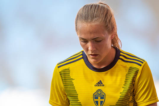 Magdalena Eriksson of Sweden looks dejected