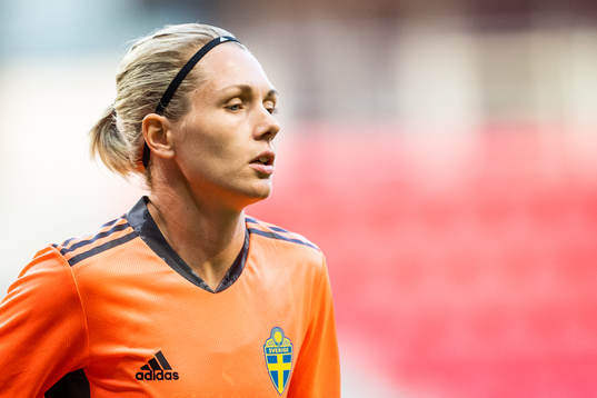 goalkeeper Jennifer Falk of Sweden