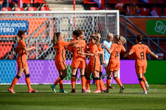 Players of of the Netherlands celebrate