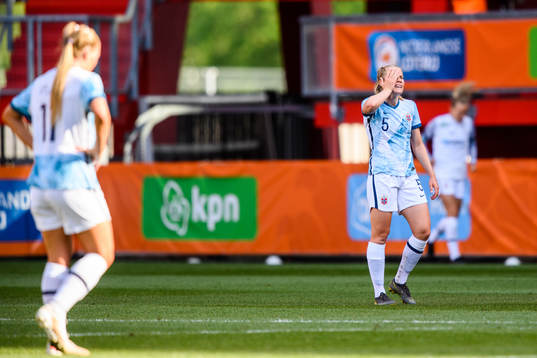 Julie Blakstad of Norway looks dejected