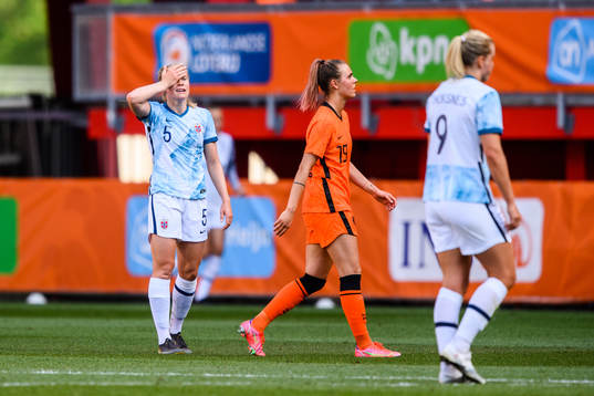 Julie Blakstad of Norway looks dejected