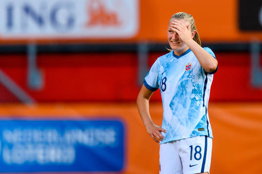 Frida Maanum of Norway looks dejected