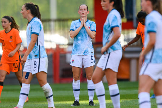 Tuva Hansen of Norway looks dejected