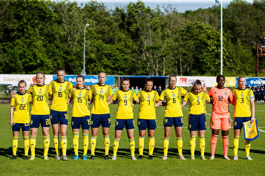 Sveriges Kajsa Törnkvist, Paulina Nyström, Elin Nilsson,