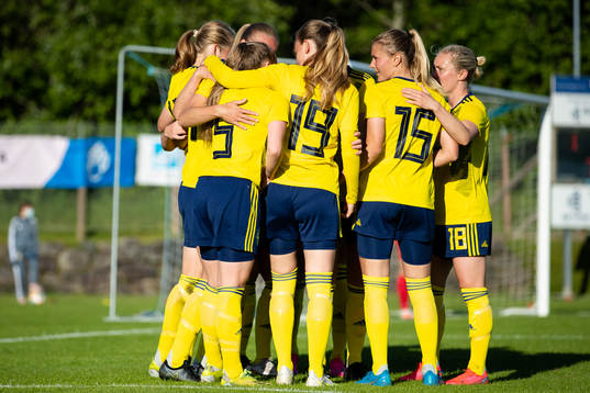 Sveriges Matilda Plan jublar med lagkamrater