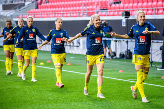 Olivia Schough of Sweden prior to the international