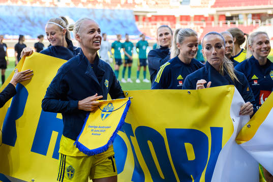 Caroline Seger of Sweden prior to the international