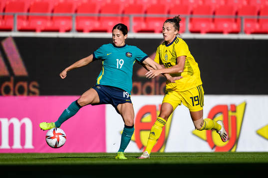 Kyra Cooney-Cross of Australia and Filippa Angeldahl of