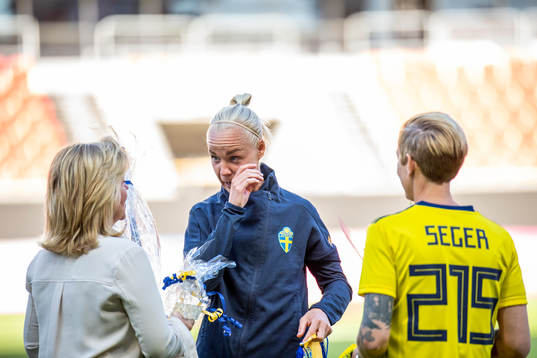 Caroline Seger of Sweden prior to the international