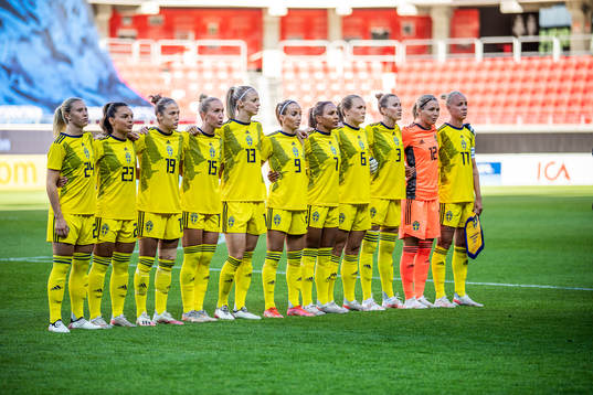 The Swedish women´s national football team prior to  the