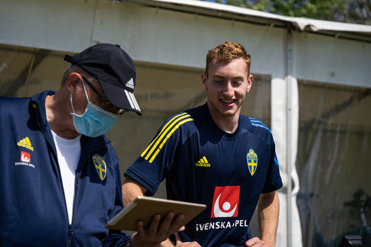 In this handout photo from the Swedish Football Association