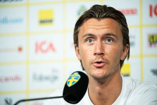Kristoffer Olsson of the Swedish national football team at