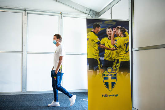 Kristoffer Olsson of the Swedish national football team at