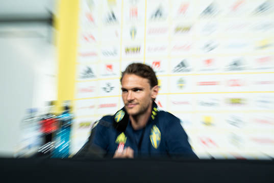 Albin Ekdal of the Swedish national football team at a