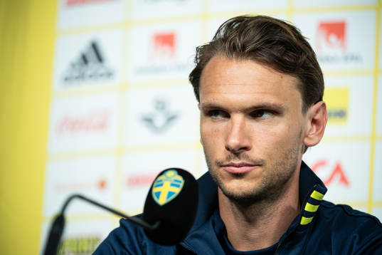 Albin Ekdal of the Swedish national football team at a