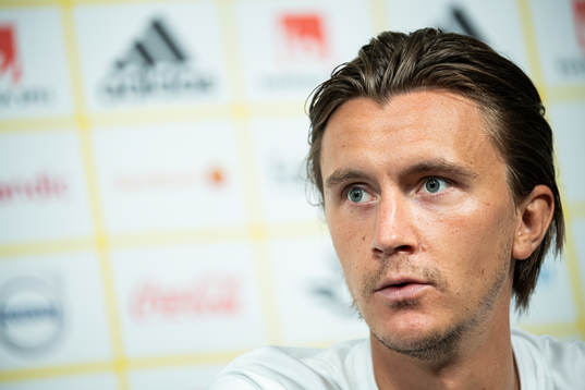 Kristoffer Olsson of the Swedish national football team at