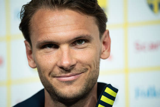 Albin Ekdal of the Swedish national football team at a
