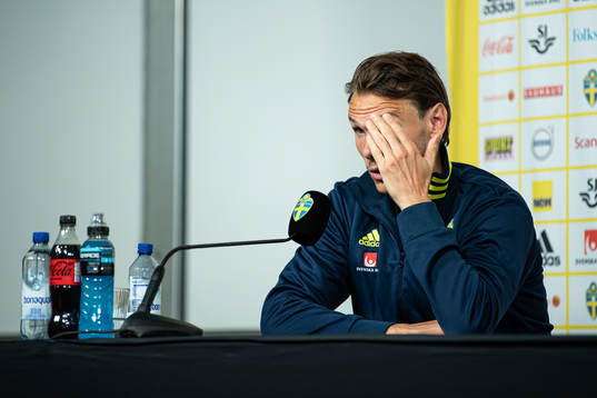 Albin Ekdal of the Swedish national football team at a