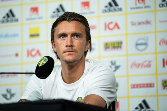 Kristoffer Olsson of the Swedish national football team at