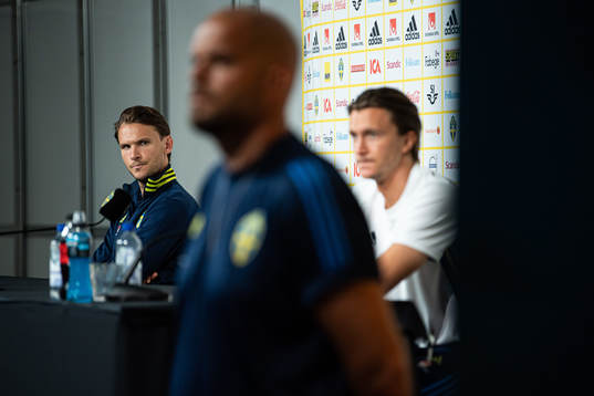 Albin Ekdal of the Swedish national football team at a
