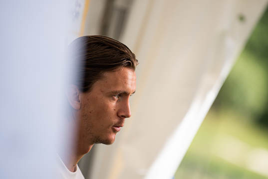 Kristoffer Olsson of the Swedish national football team at