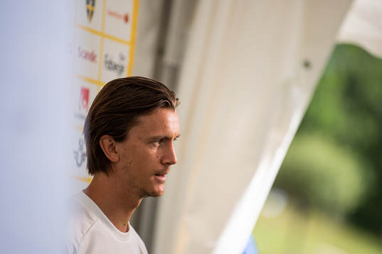 Kristoffer Olsson of the Swedish national football team at