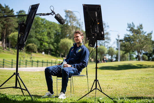 Albin Ekdal of the Swedish national football team at a